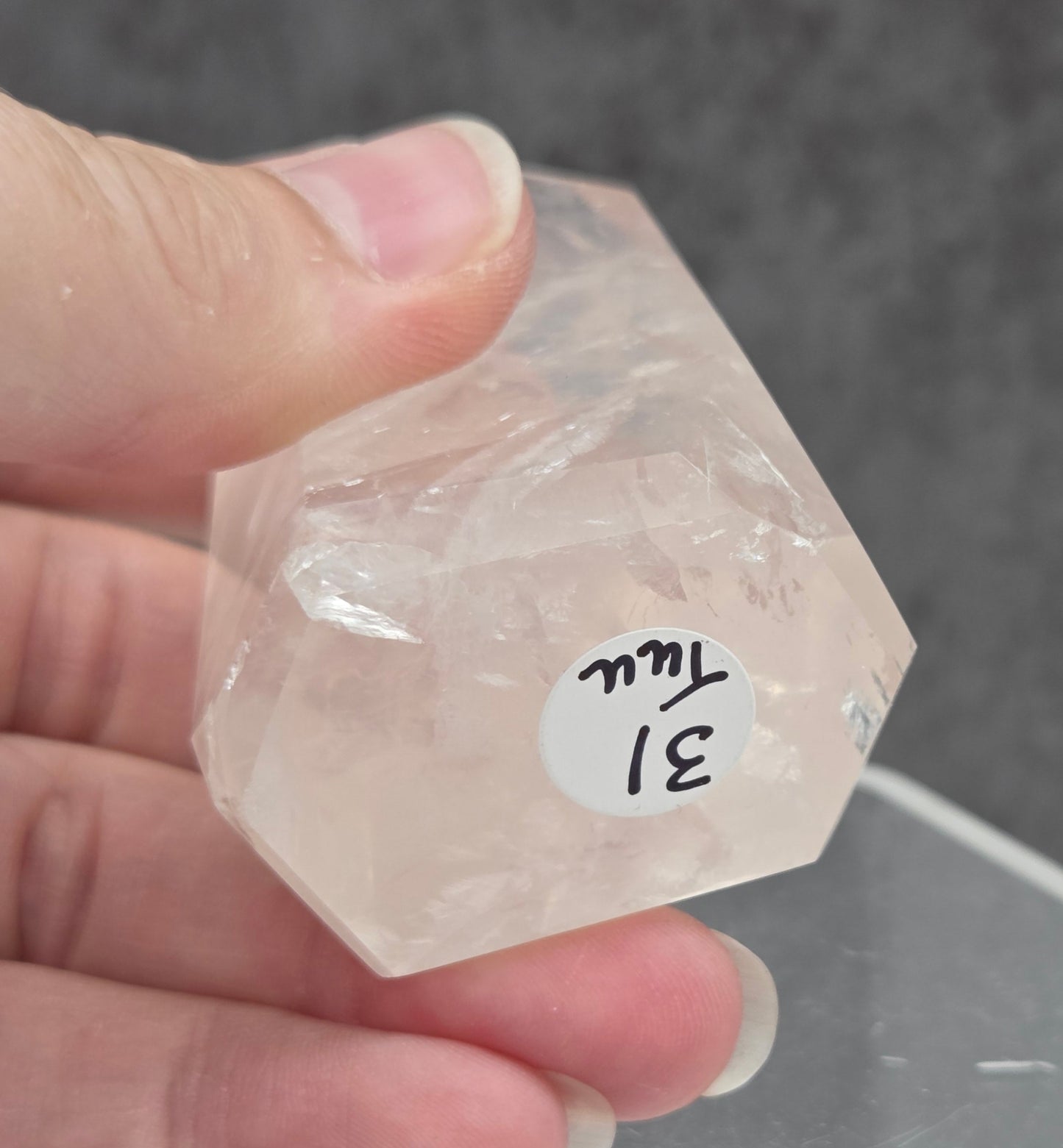Girasol Rose Quartz tower