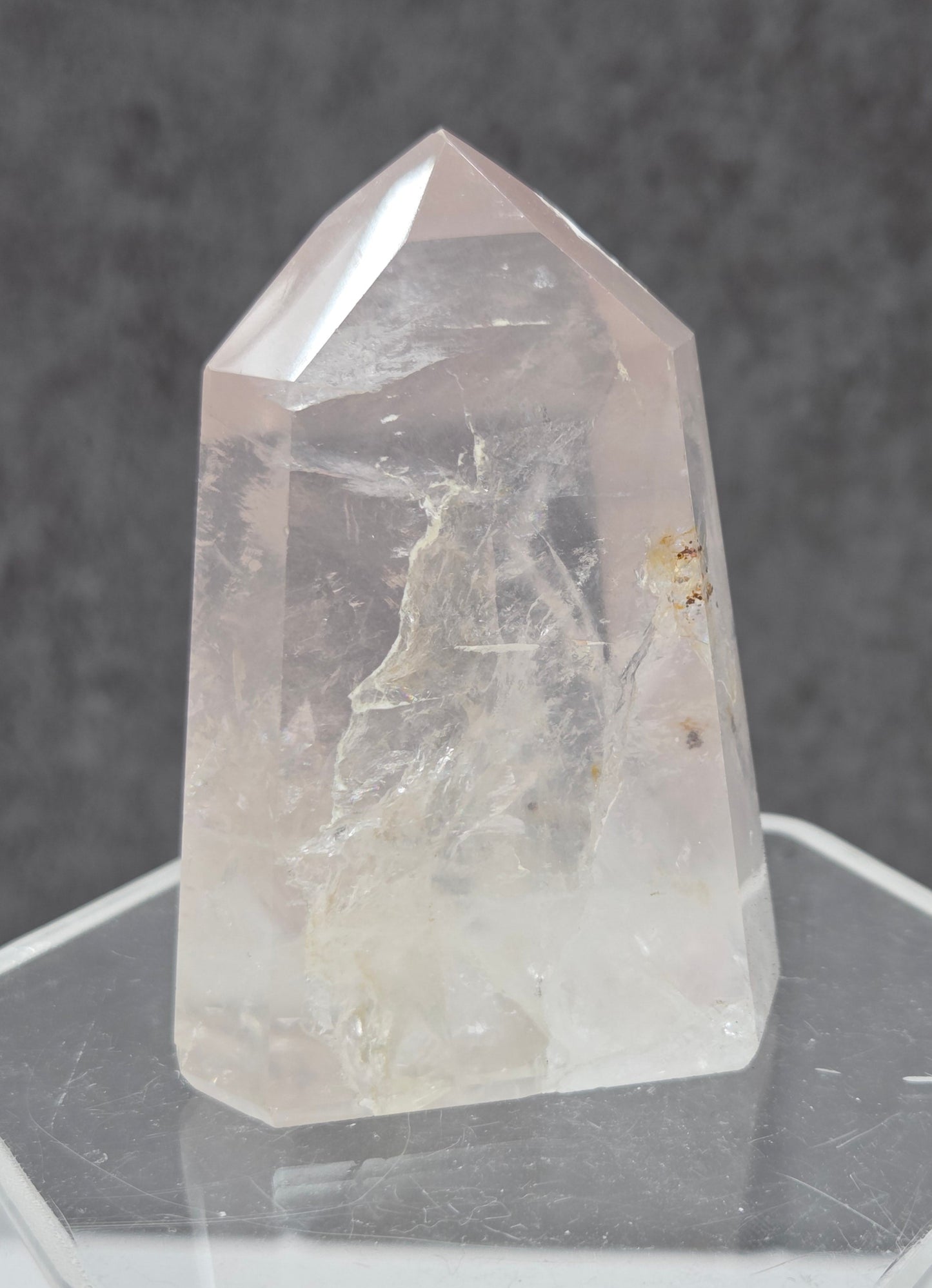 Girasol Rose Quartz tower