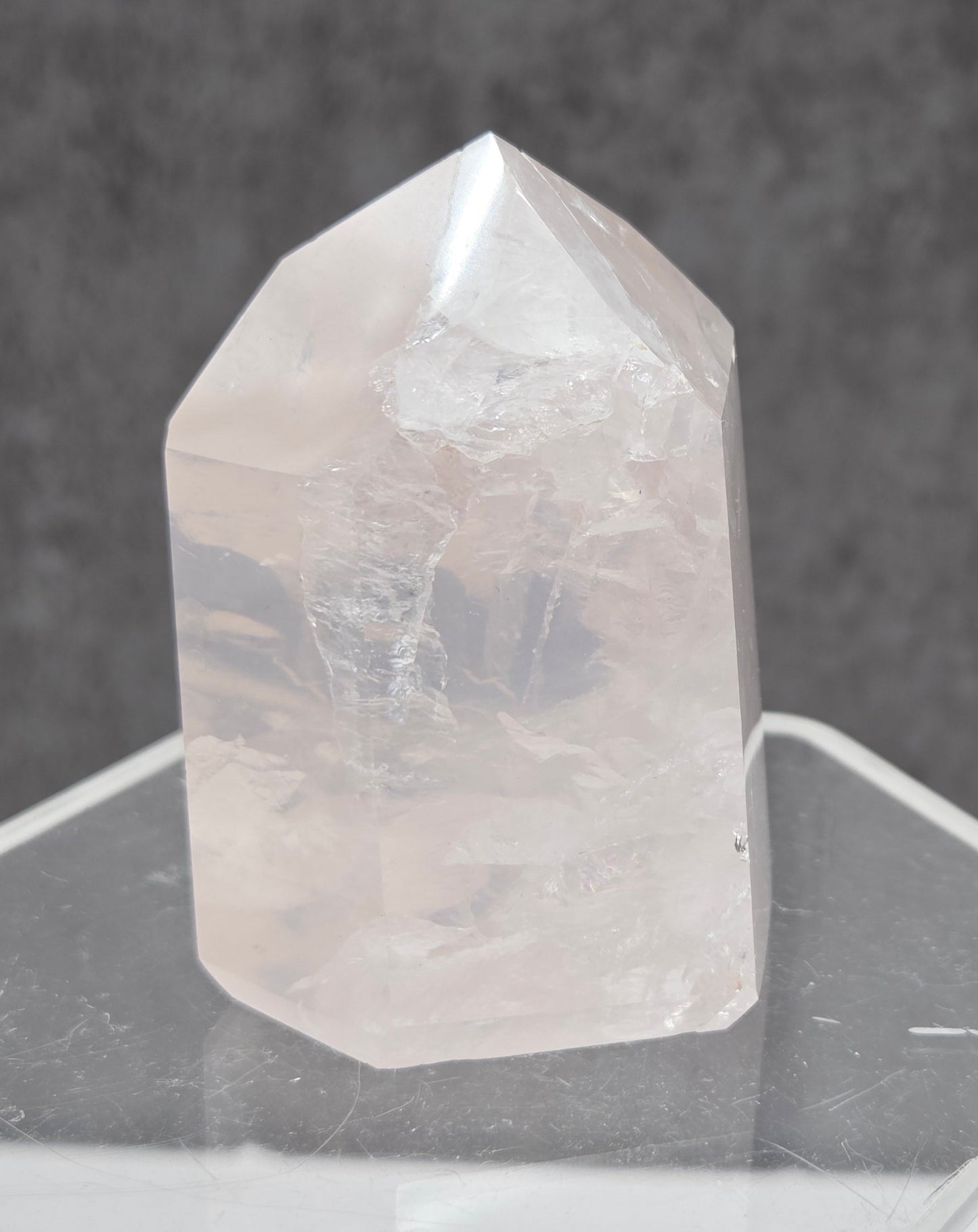 Girasol Rose Quartz tower