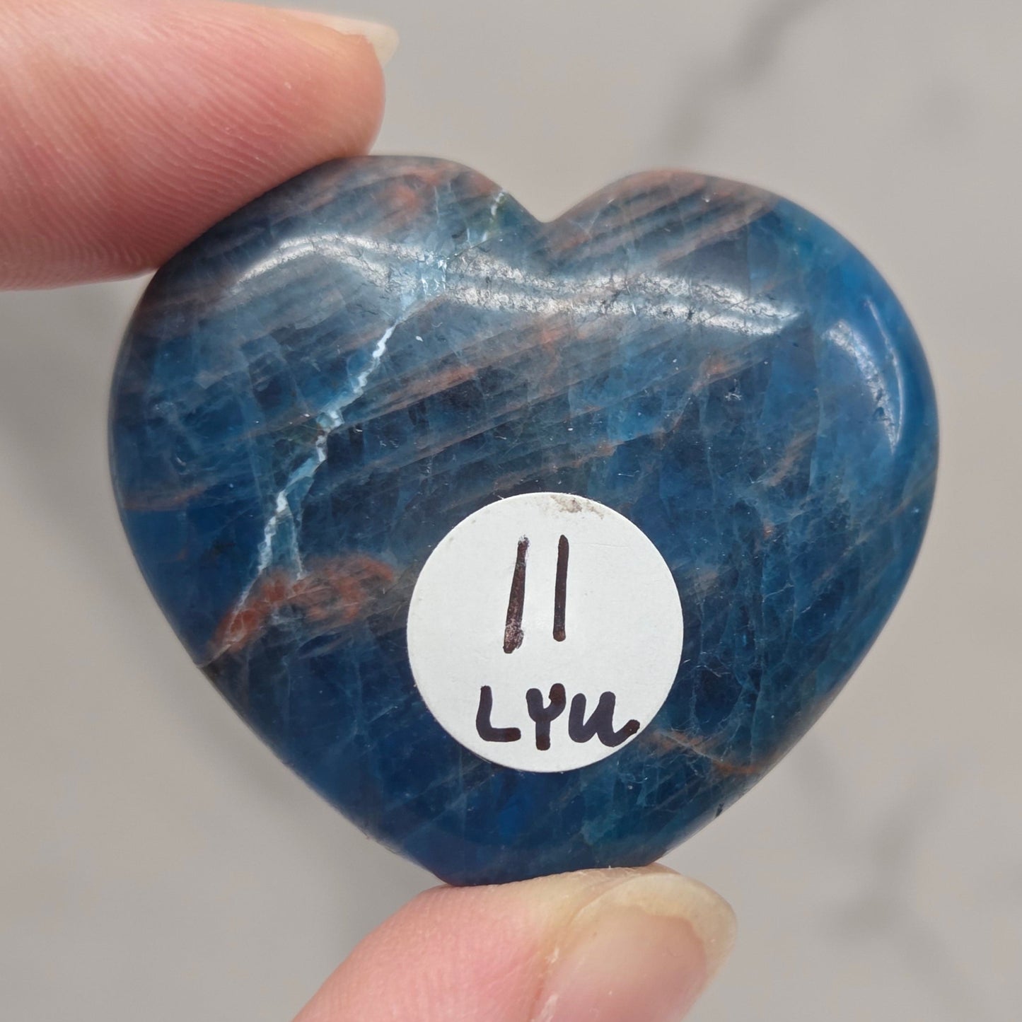 Blue Apatite heart
