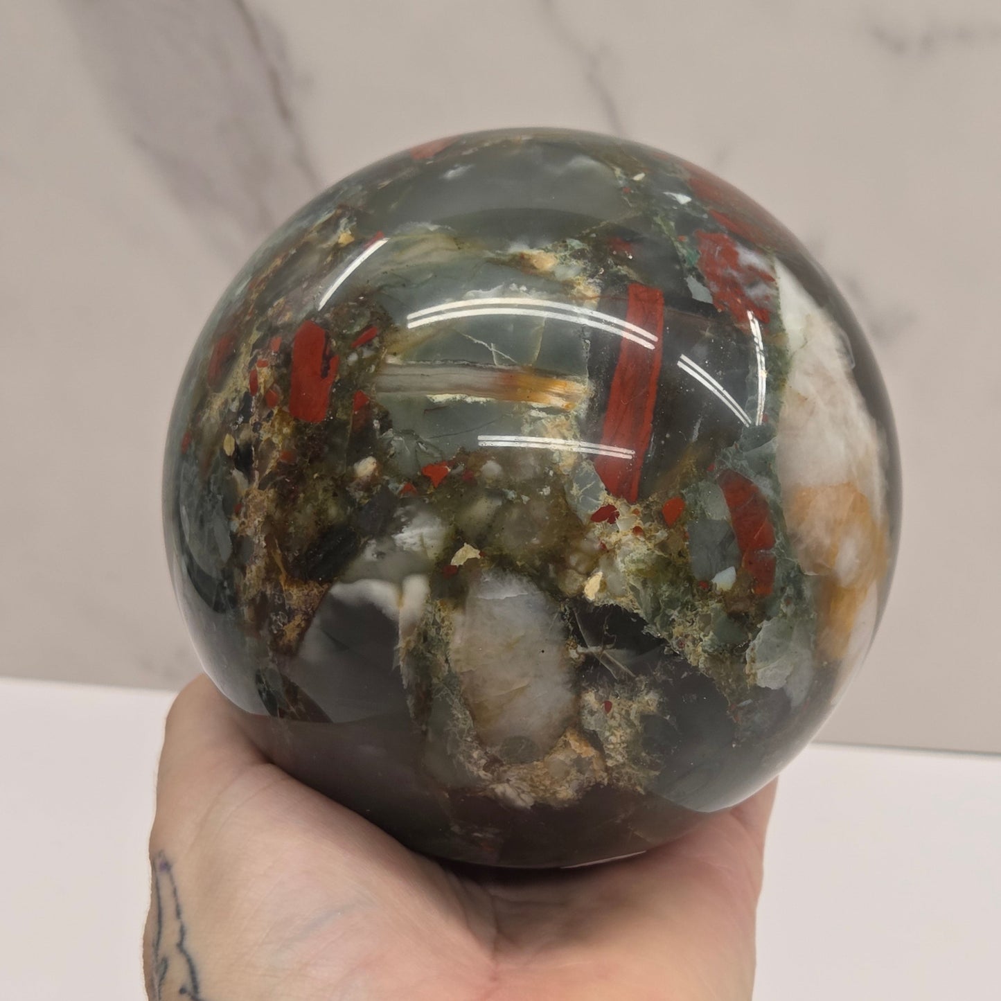 African Bloodstone sphere