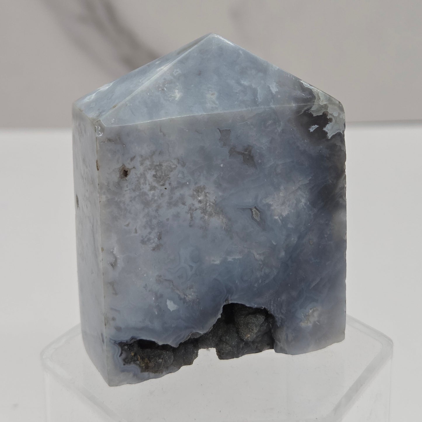 Blue Plume Agate tower