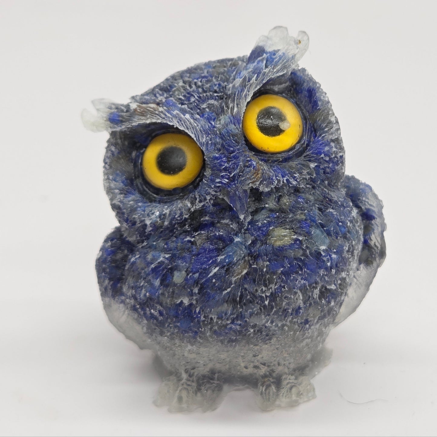 Resin owls w/ crystal chips