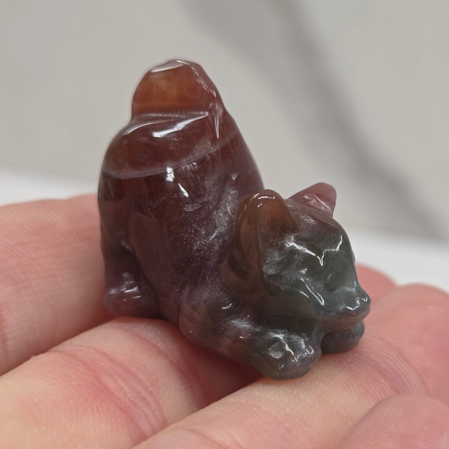 Cat/kitty carvings - playful (X-small)