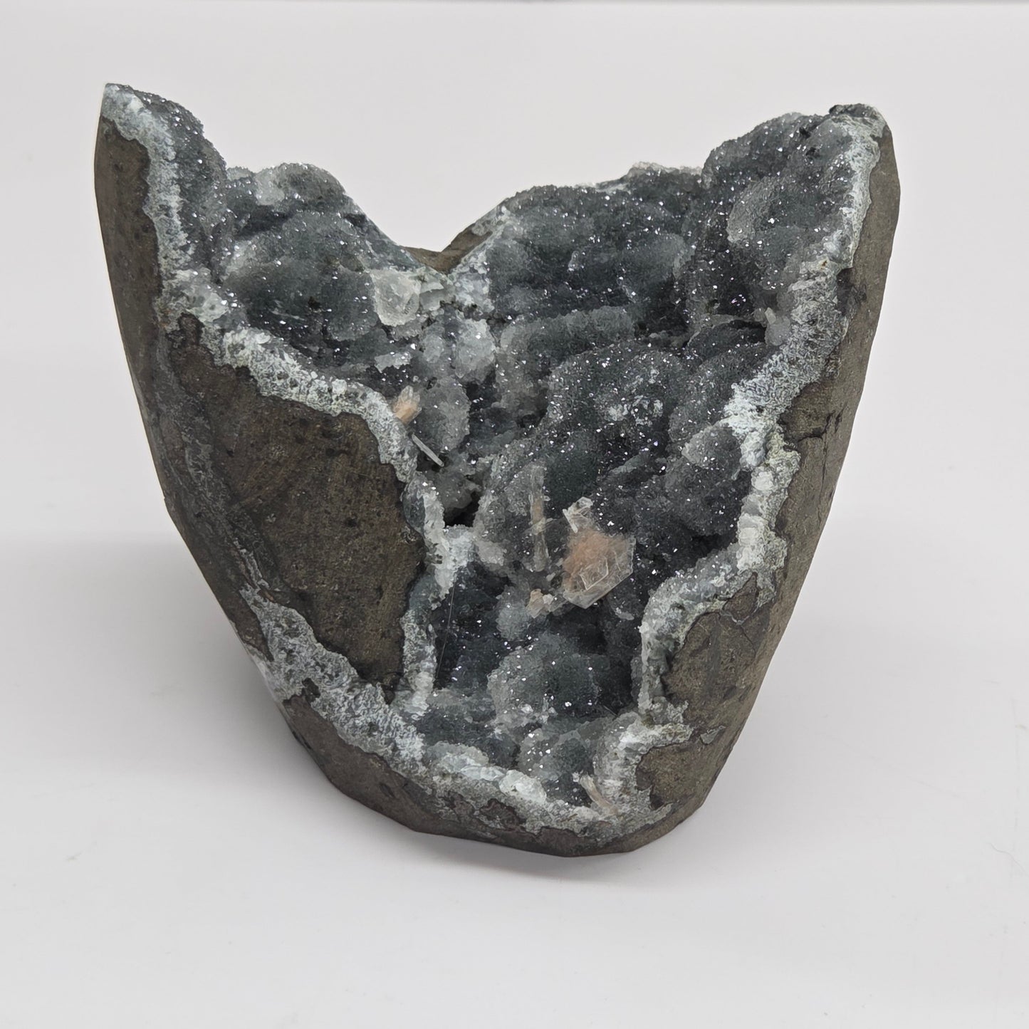Apophyllite on Chalcedony & Stillbite