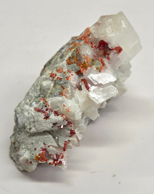 Calcite w/ Realgar specimen