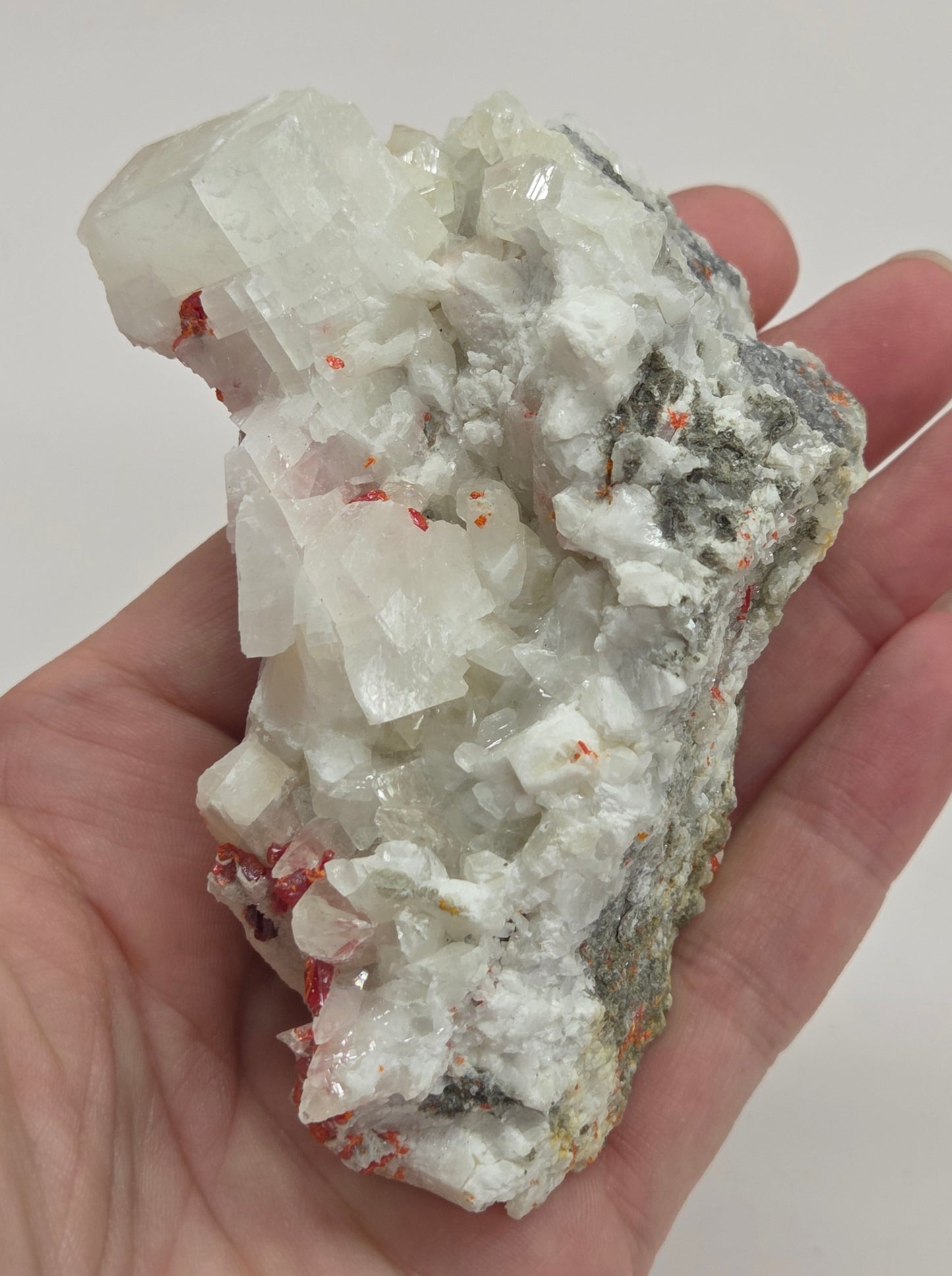 Calcite w/ Realgar specimen