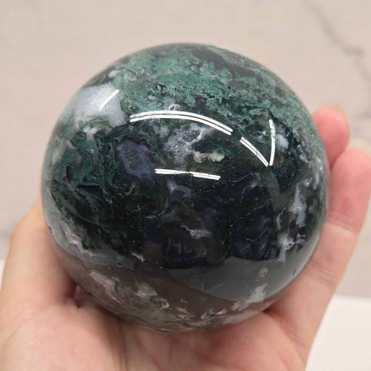 Moss Agate sphere