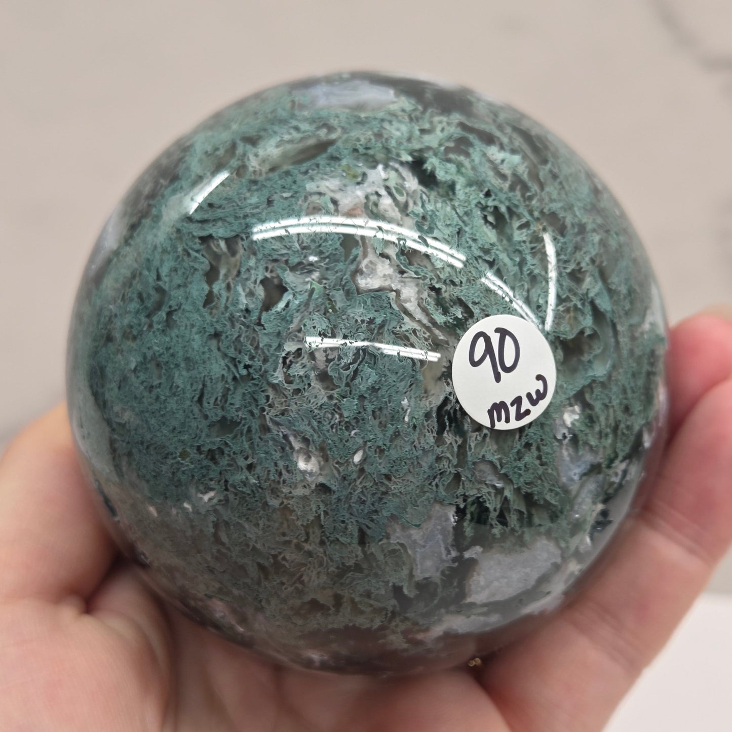 Moss Agate sphere