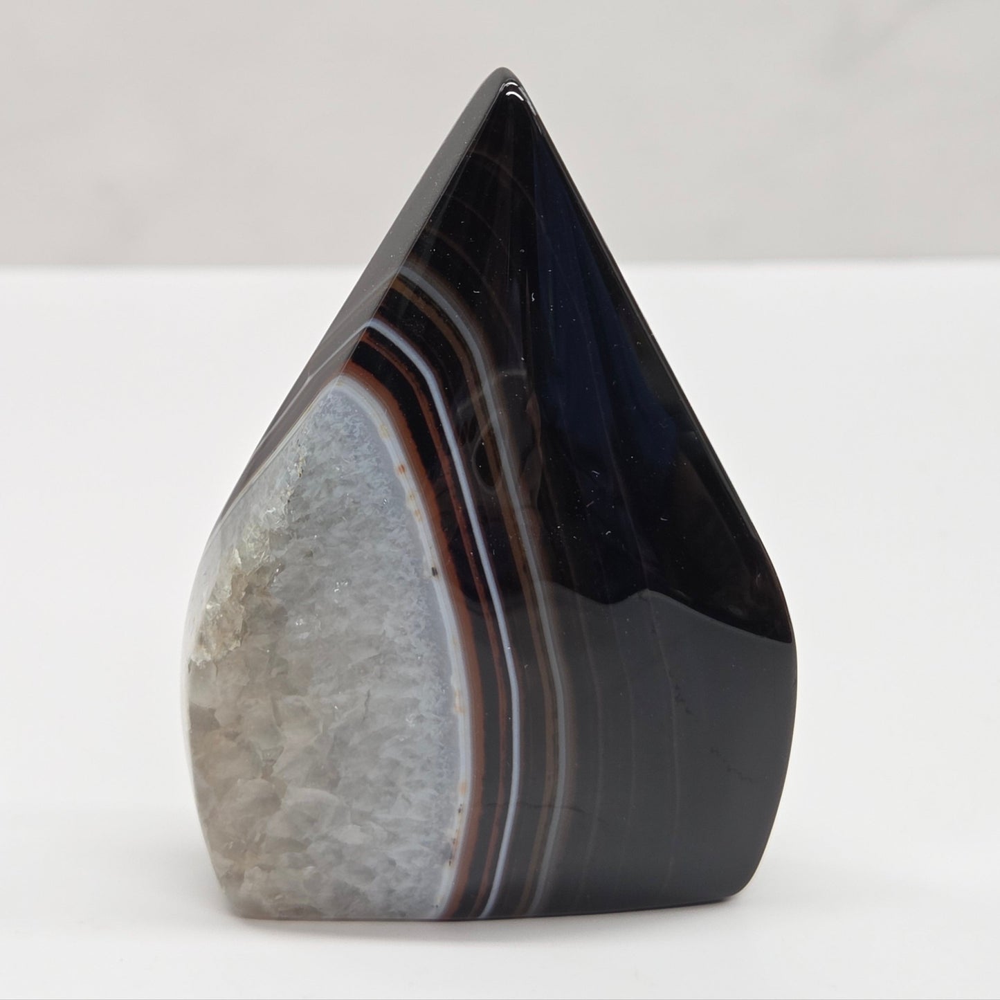 Black Agate teardrop flame