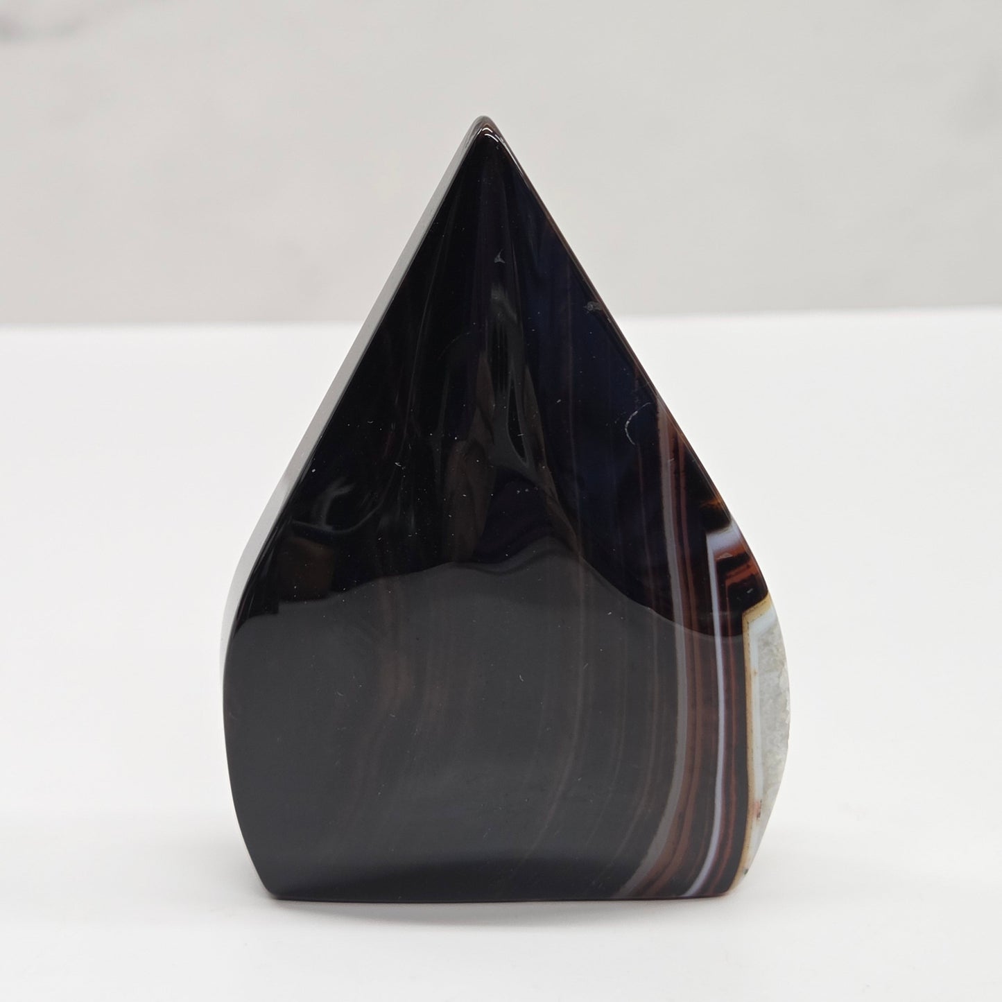 Black Agate teardrop flame
