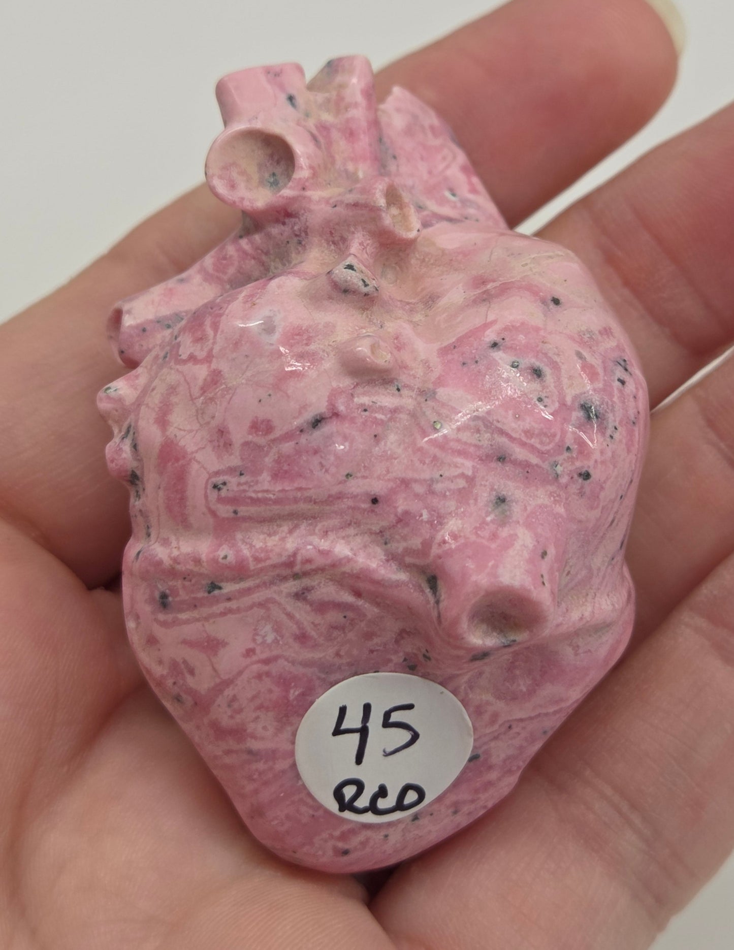 Peru Rhodochrosite anatomical heart
