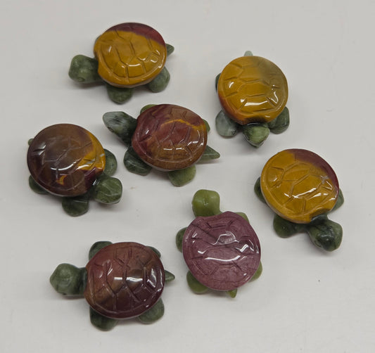 Jade turtle w/ Mookaite shell