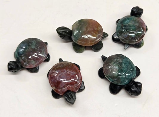 Jade turtle w/ Ocean Jasper shell