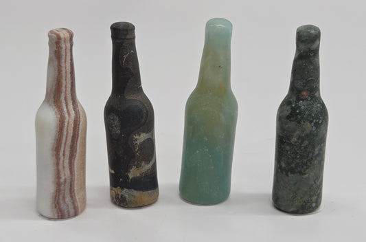 Wine bottle carvings