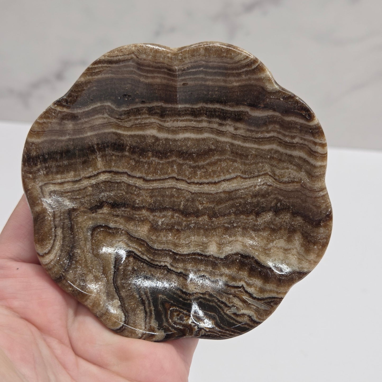 Calcite trinket bowl