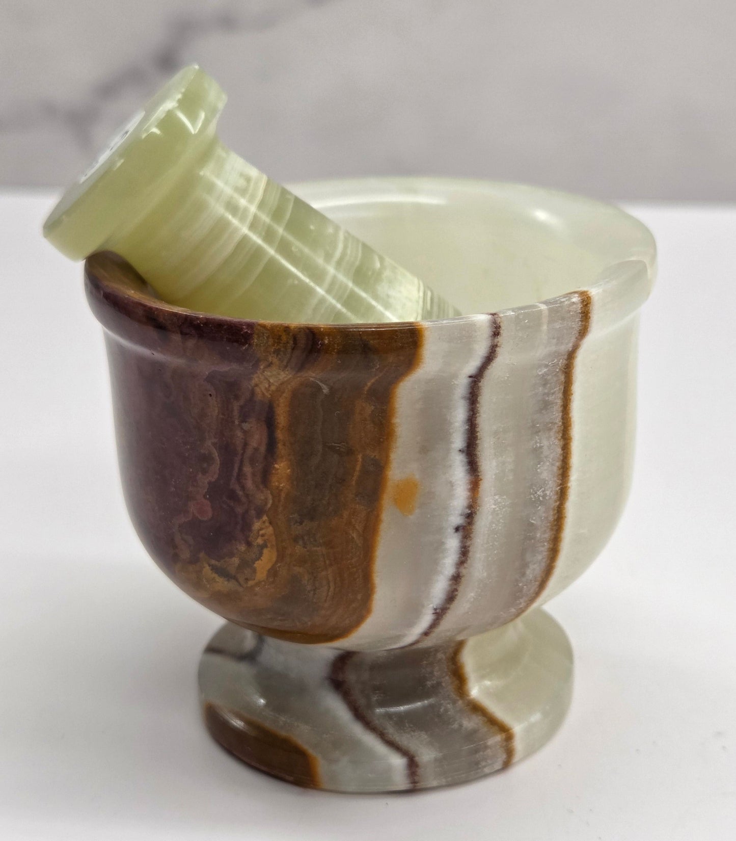 Green Onyx (Afghan Jade) Mortar & Pestle (small)