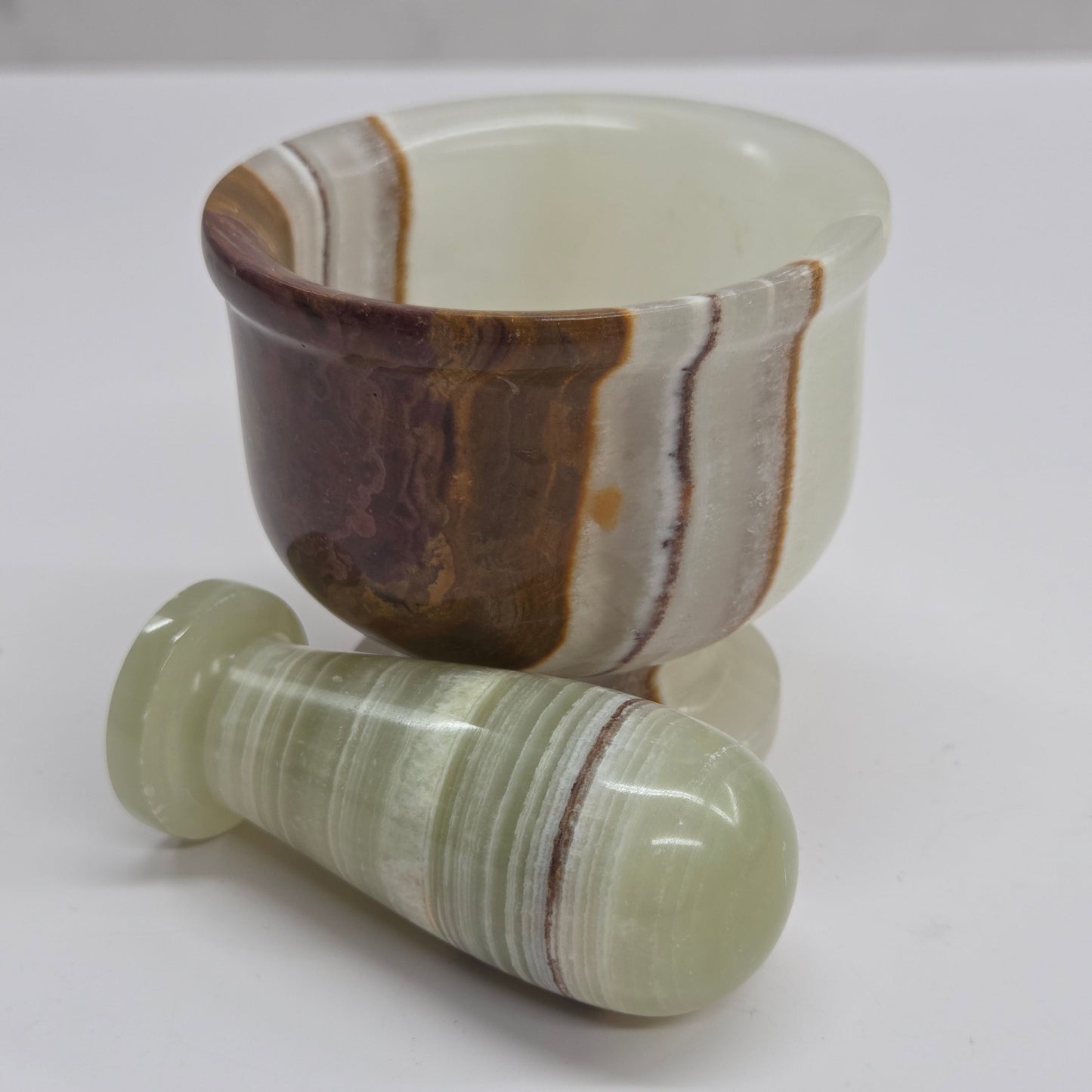 Green Onyx (Afghan Jade) Mortar & Pestle (small)