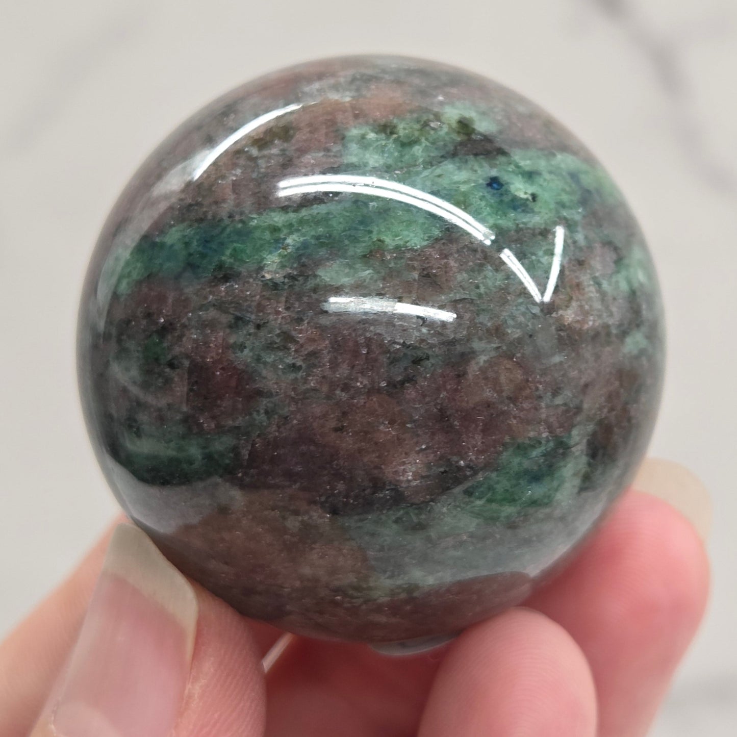 Green & Red Aventurine sphere