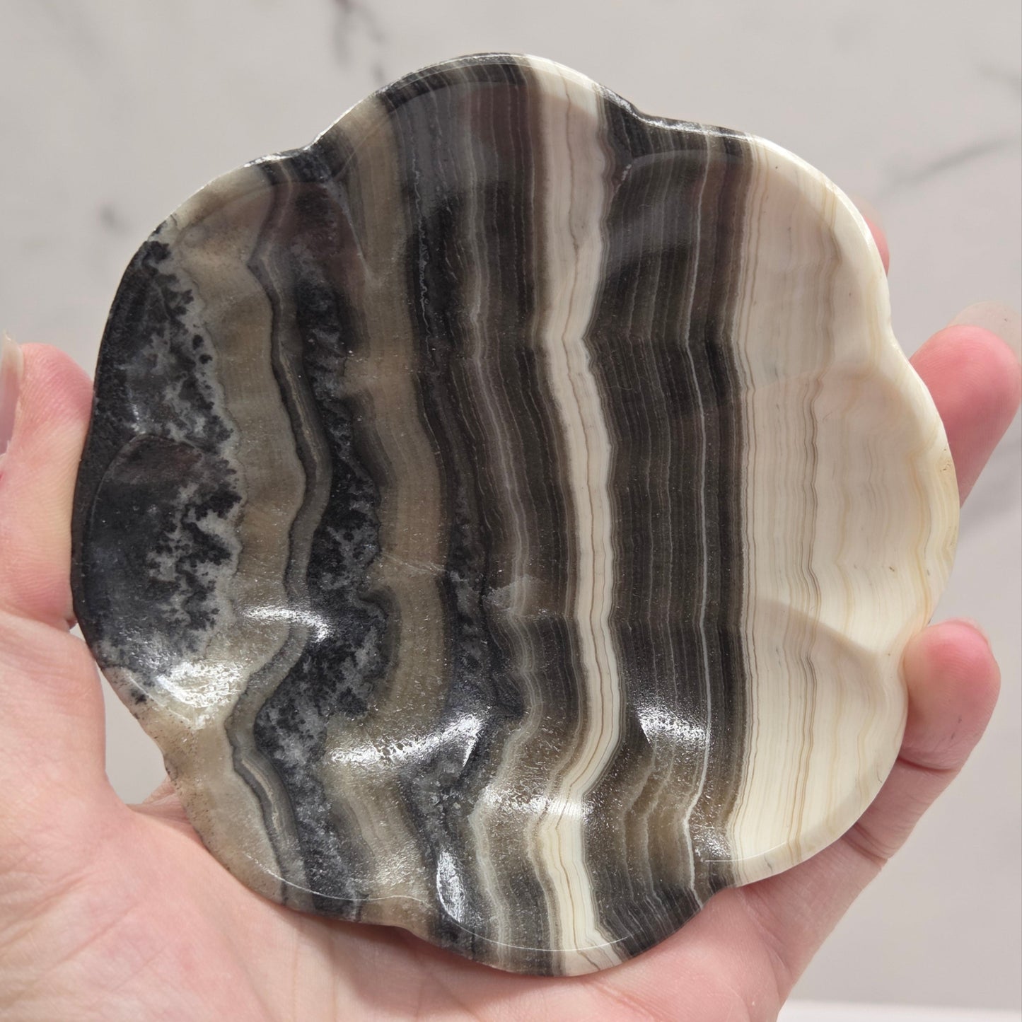 Calcite trinket bowl