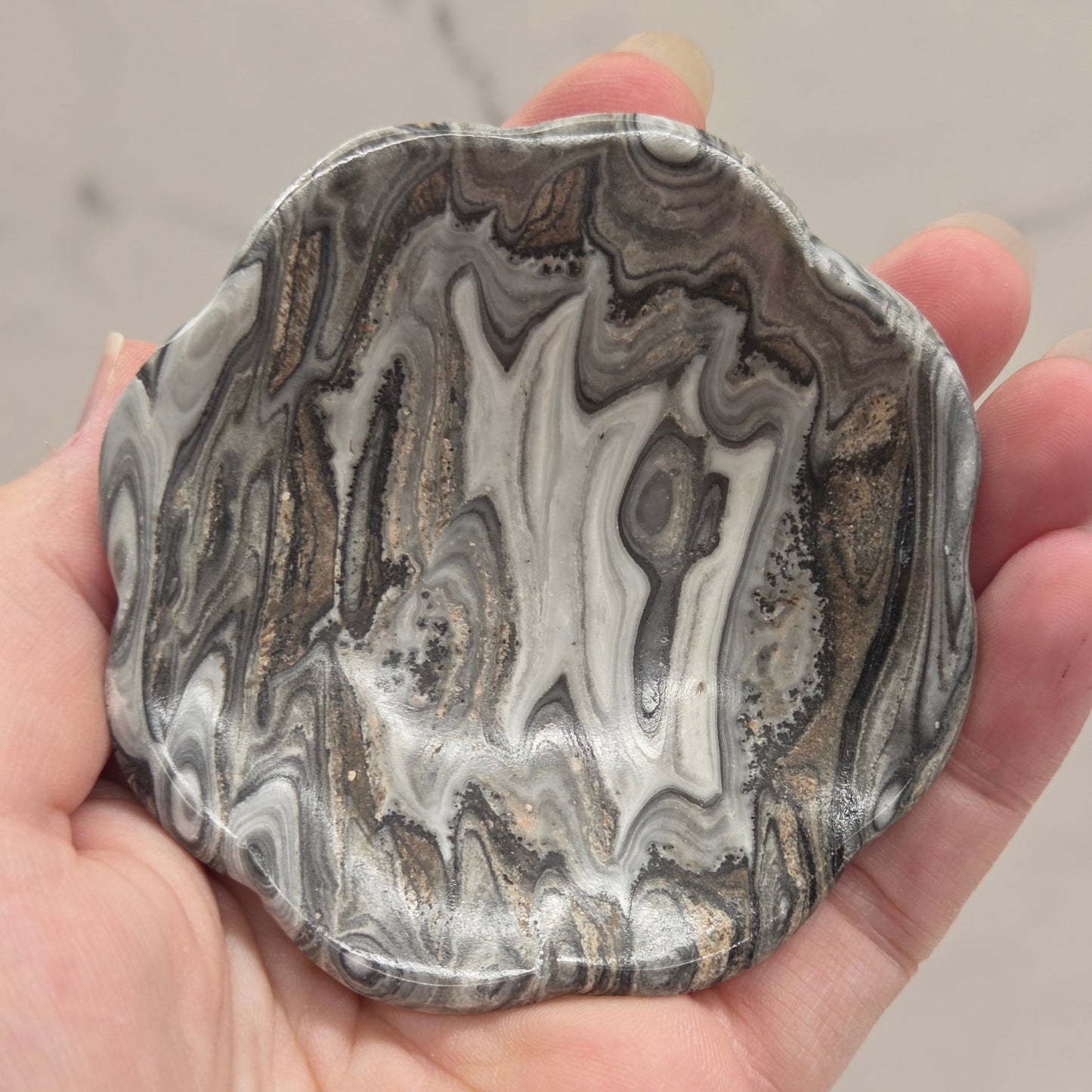 Calcite trinket bowl