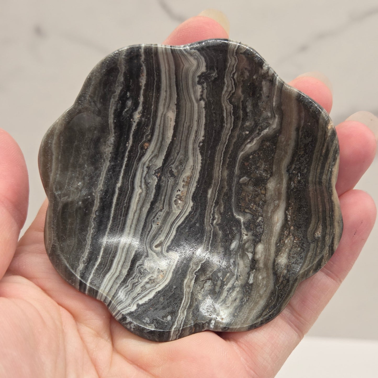 Calcite trinket bowl