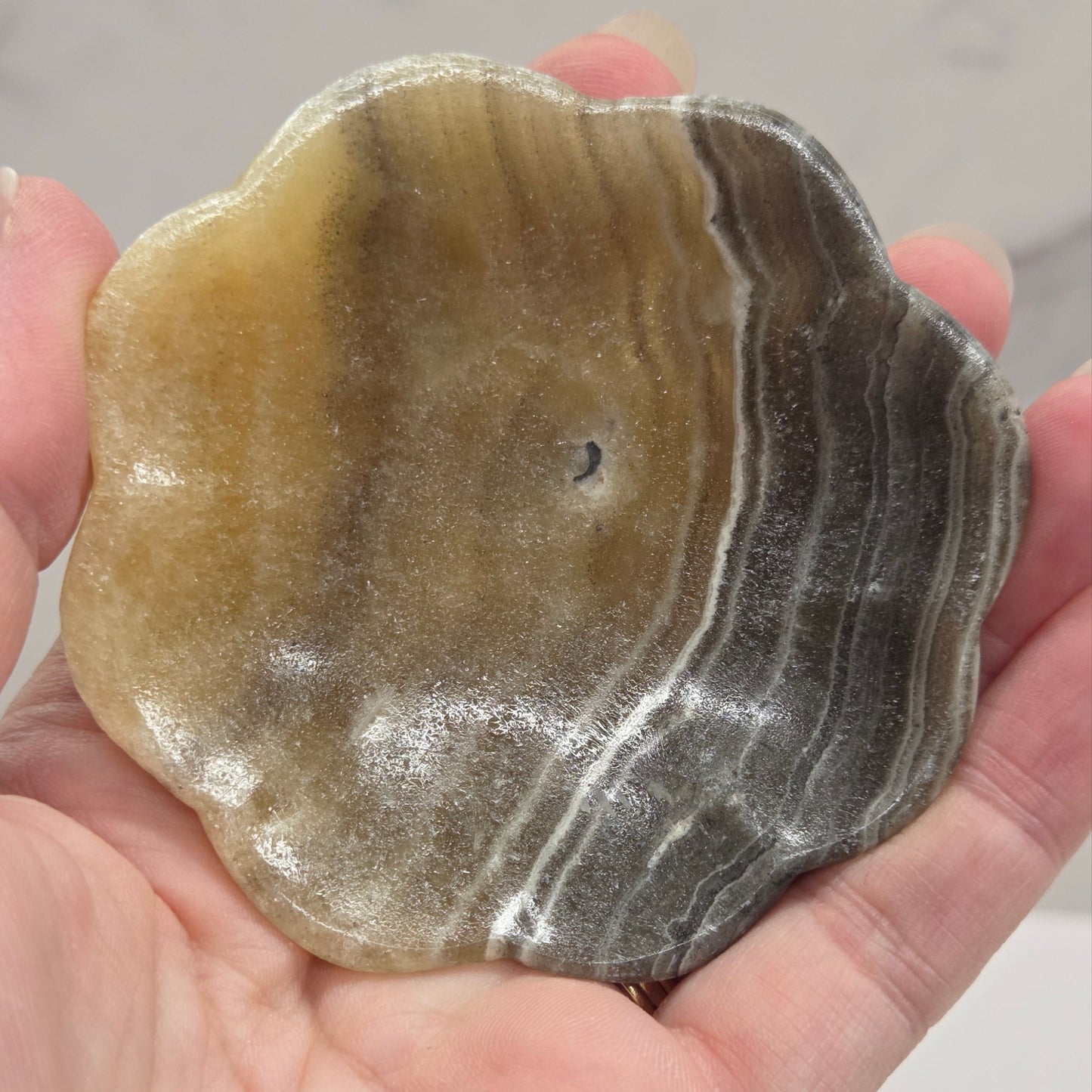 Calcite trinket bowl