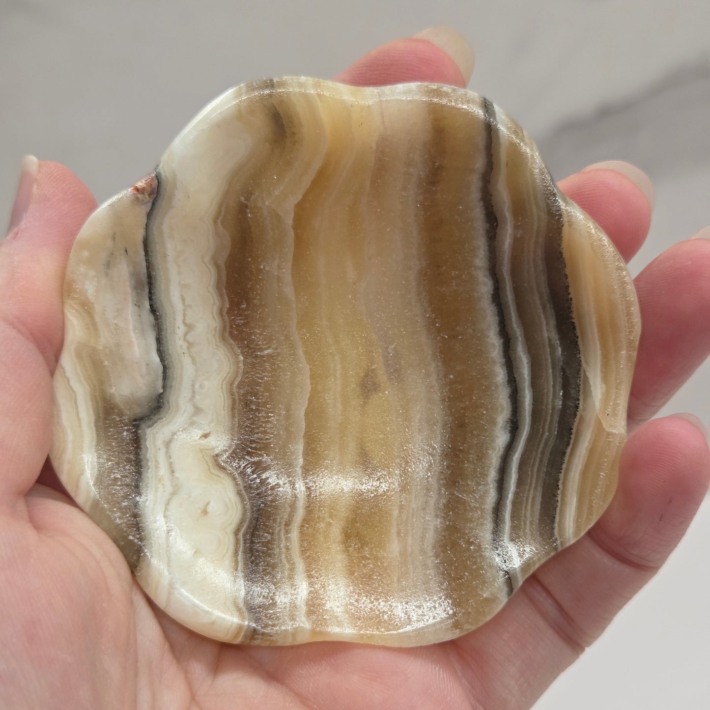Calcite trinket bowl