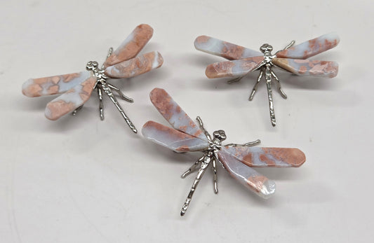 Cotton Candy Agate dragonfly (S)