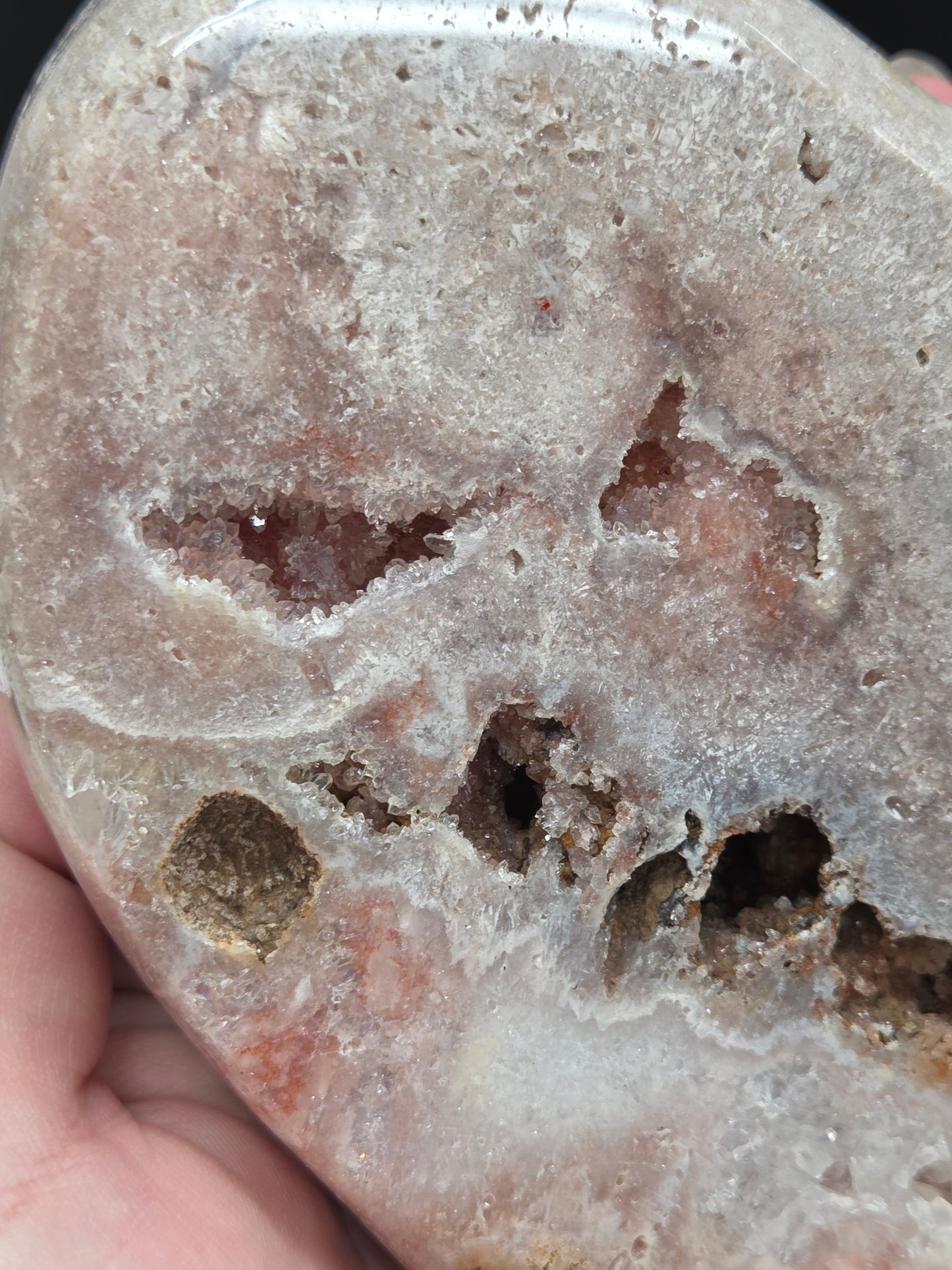 Pink Amethyst heart (on stand)