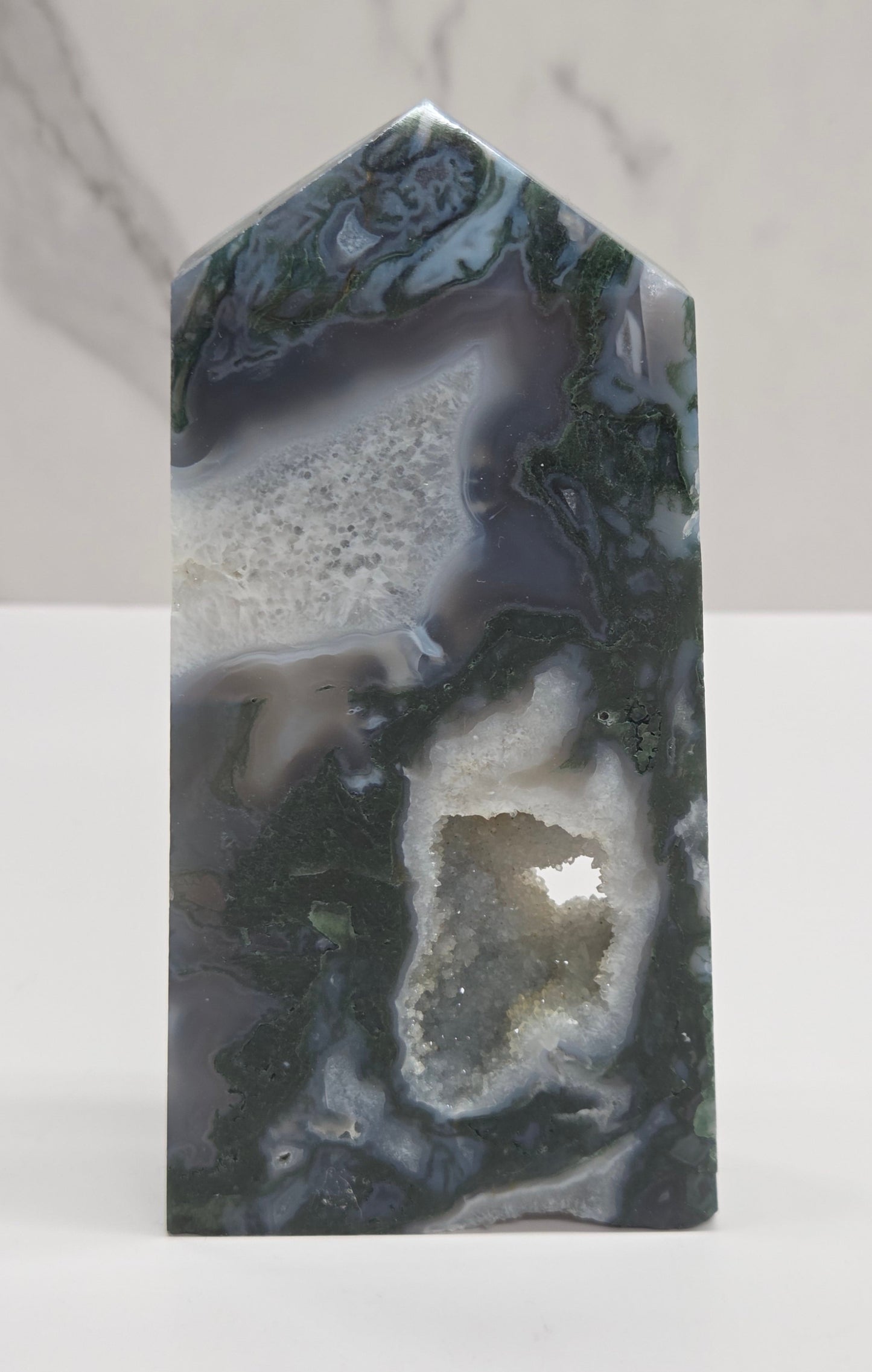 Moss Agate statement tower