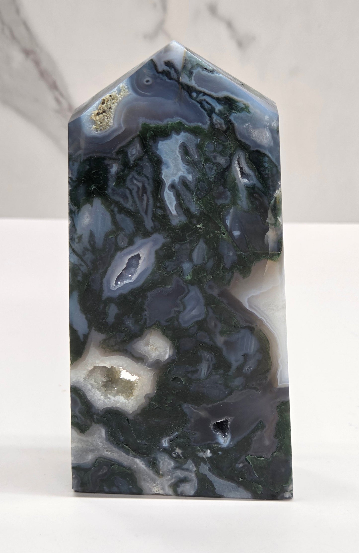 Moss Agate statement tower