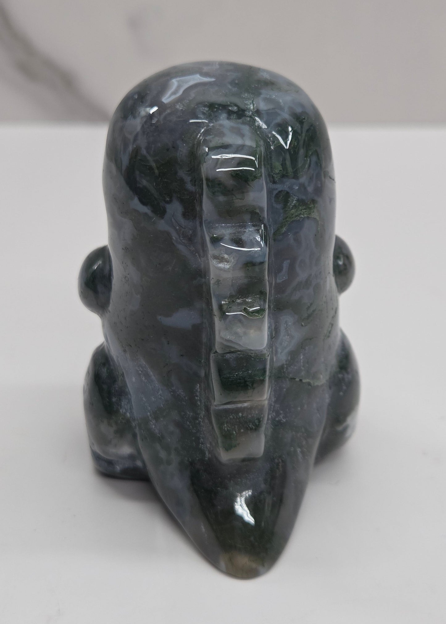 Chubby belly dino - Moss Agate (medium)