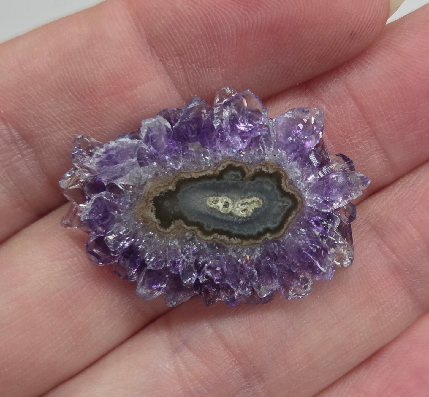 Amethyst flower stalactite