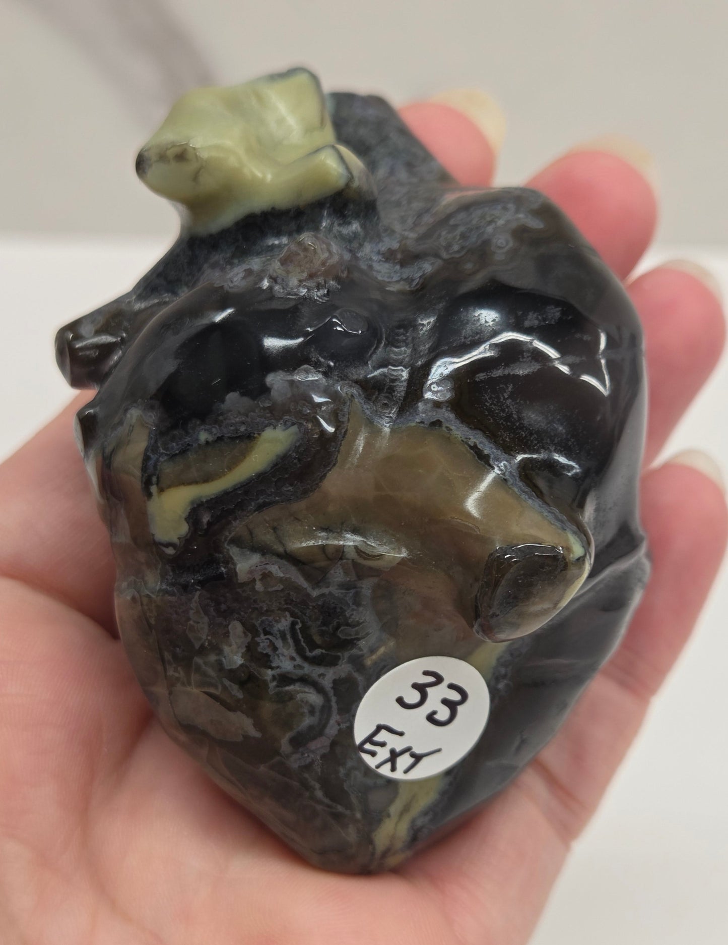 Volcano Agate heart