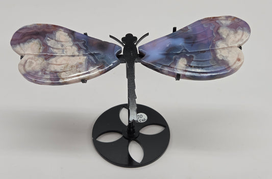 Wings - Blue Flower Agate dragonfly