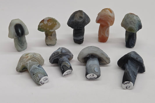 Gobi Agate mushroom carvings