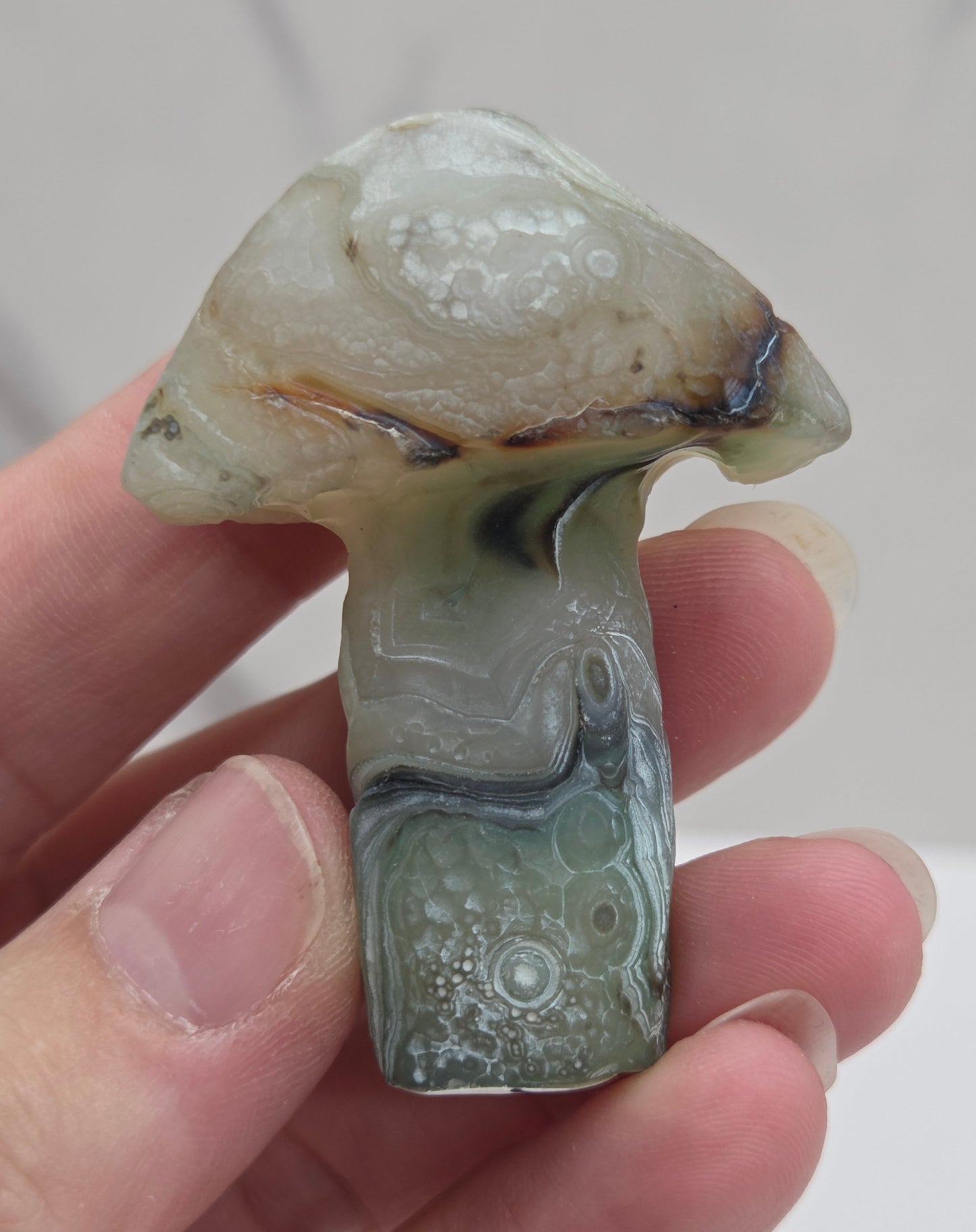 Gobi Agate mushroom carvings