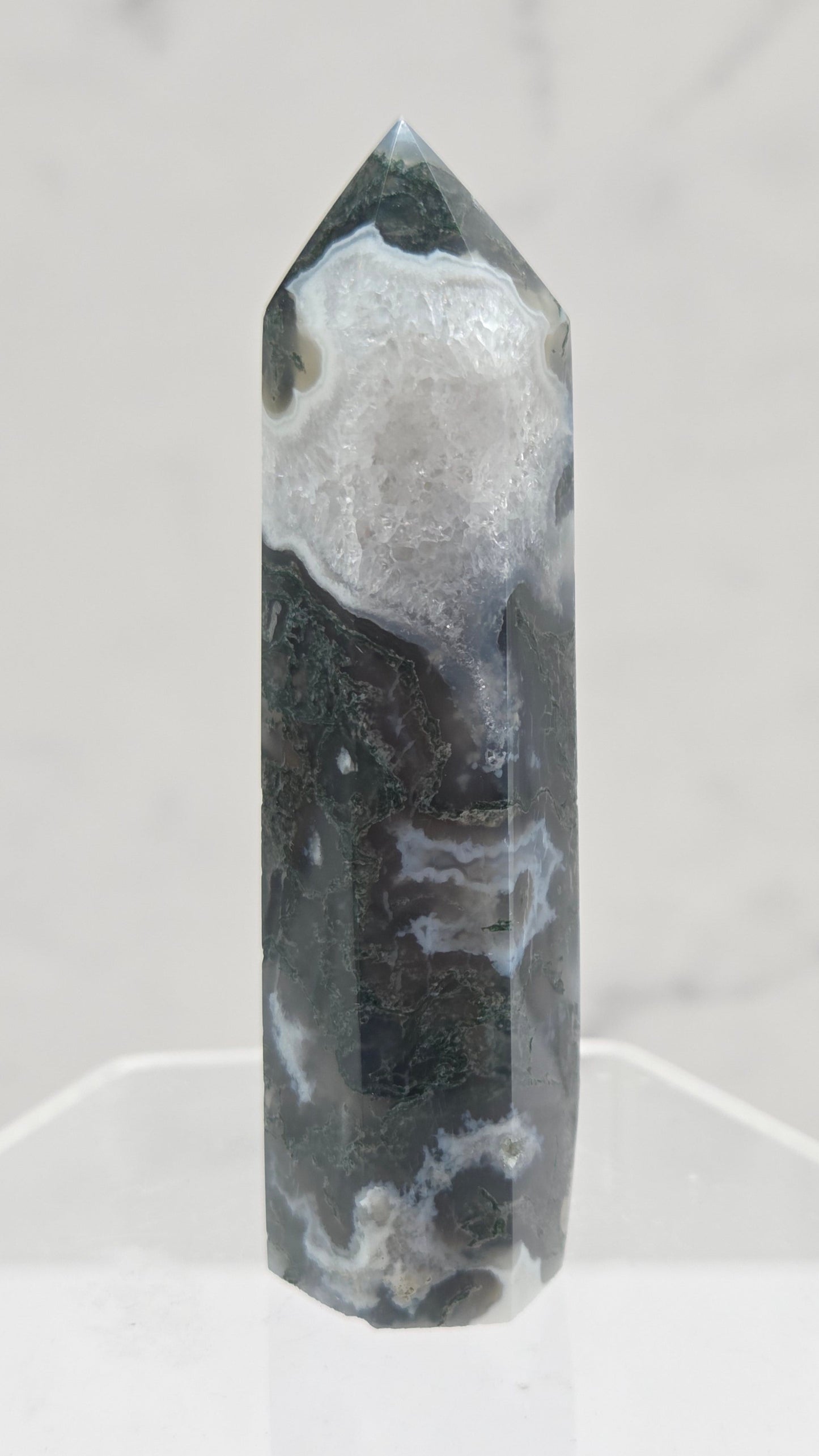 Moss Agate tower (6 sided)