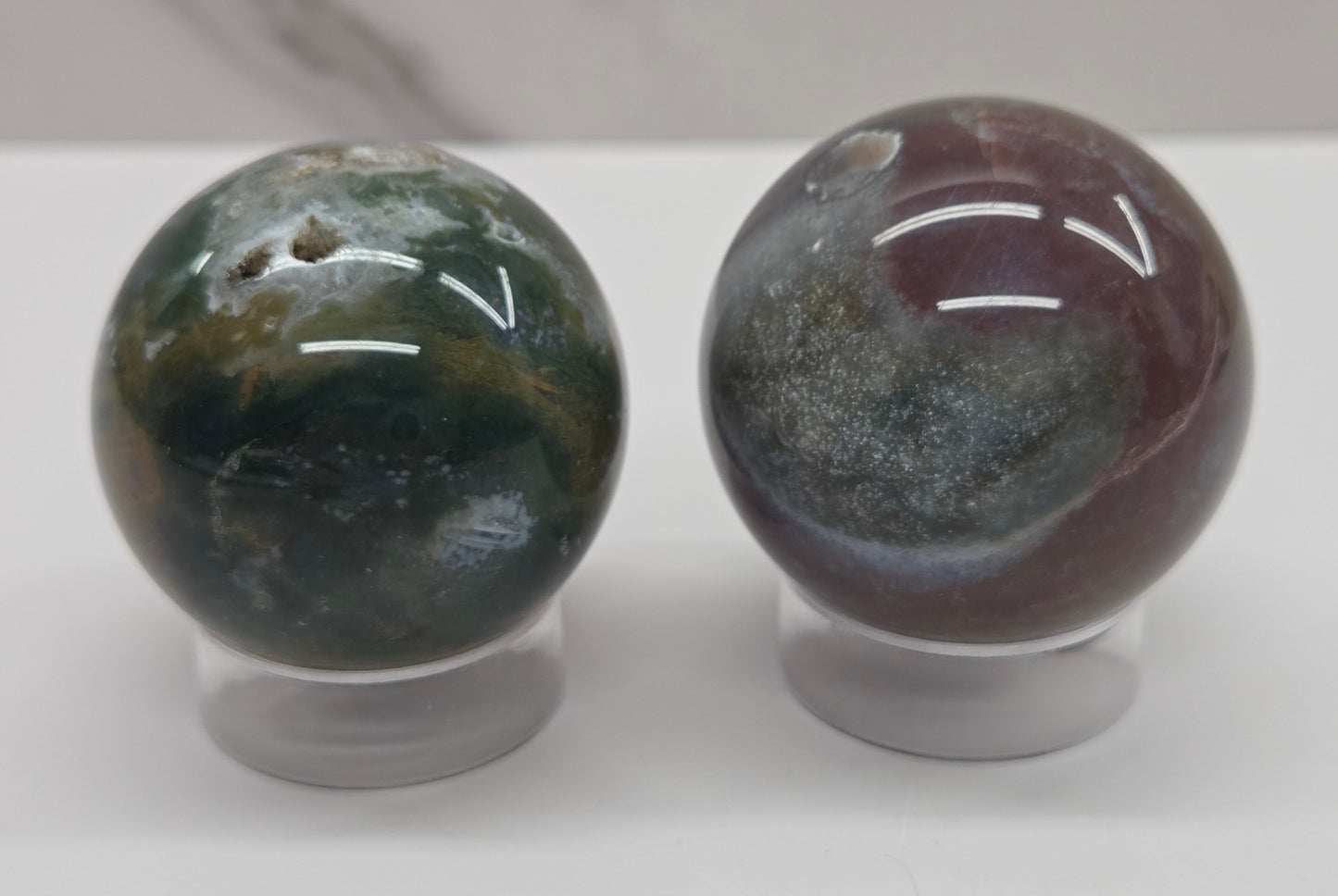 Ocean Jasper & Moss Agate sphere