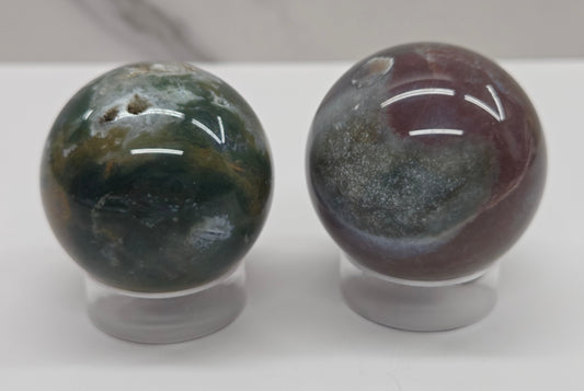 Ocean Jasper & Moss Agate sphere