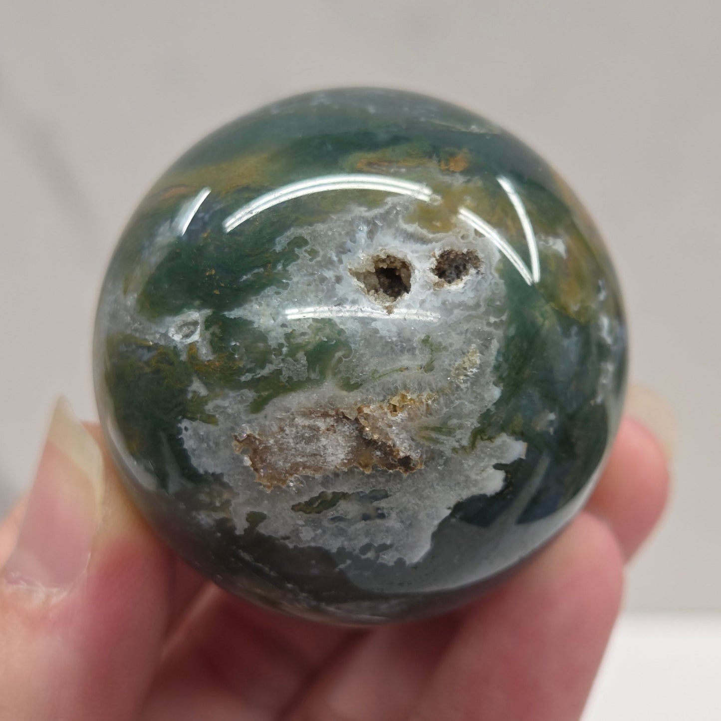 Ocean Jasper & Moss Agate sphere