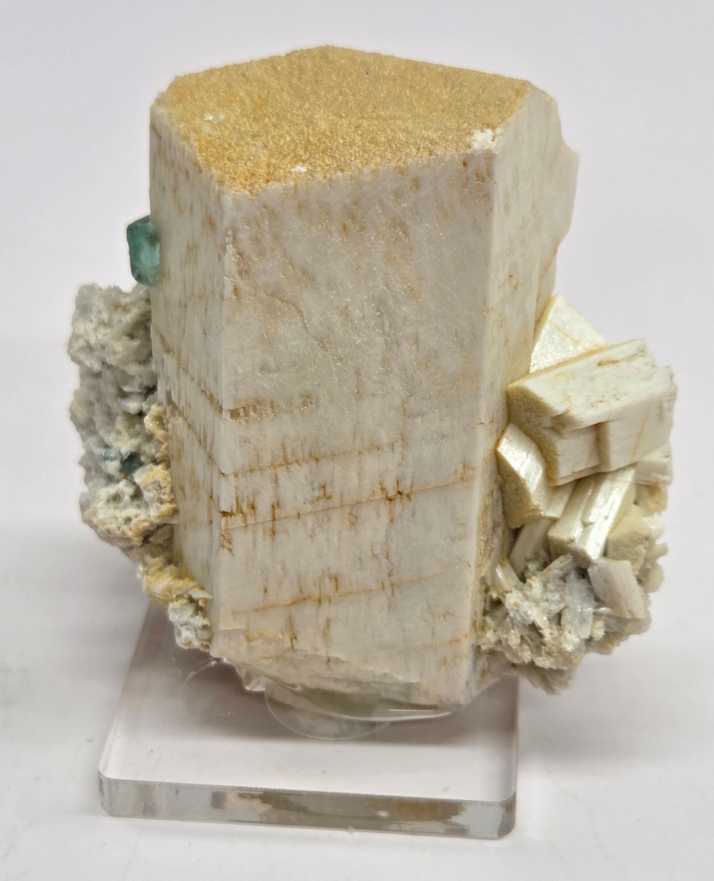 Terminated Feldspar w/ Fluorite