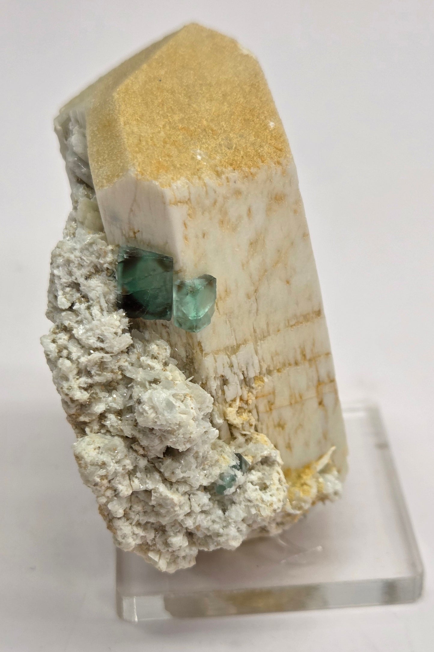 Terminated Feldspar w/ Fluorite