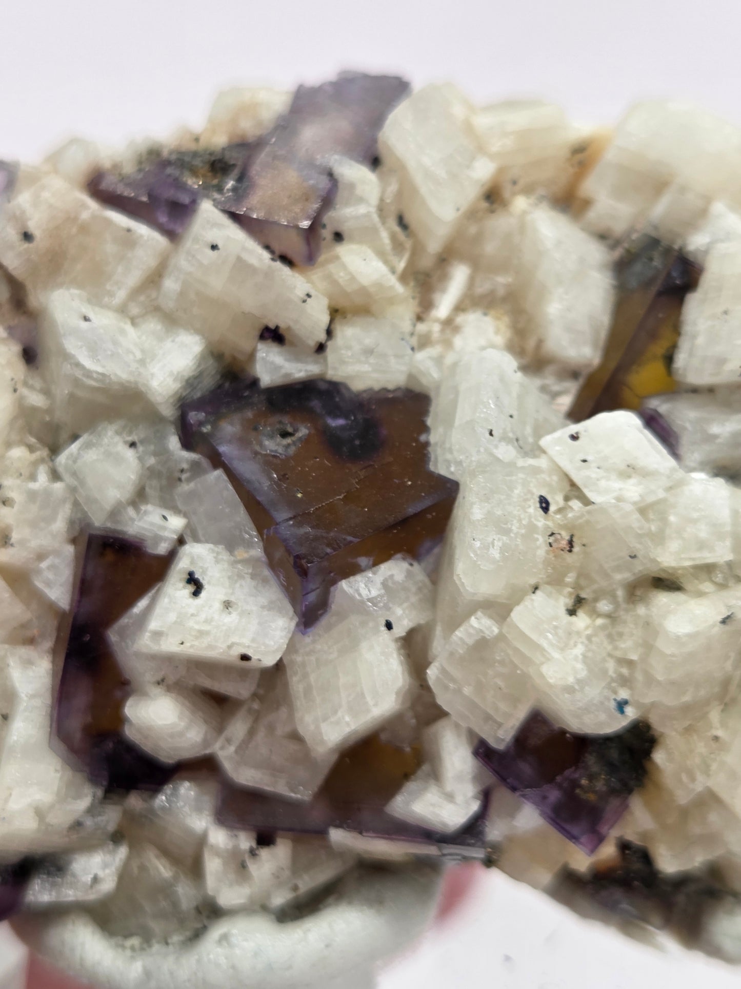 Fluorite w/ Dolomite & Chalcopyrite