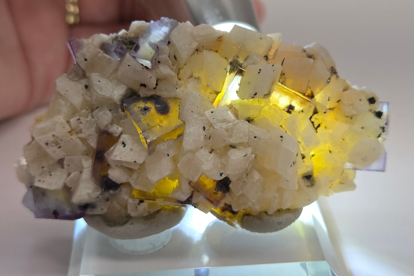 Fluorite w/ Dolomite & Chalcopyrite