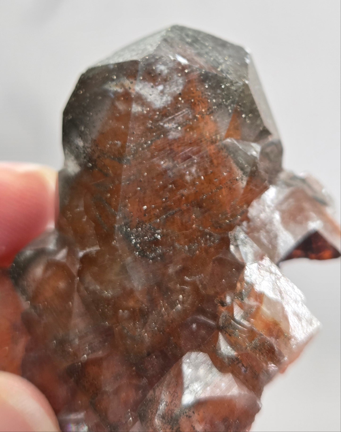 Red Calcite w/ Chalcopyrite