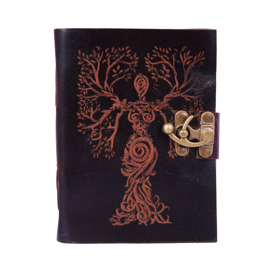 Tree Woman Soft Leather Embossed Journal