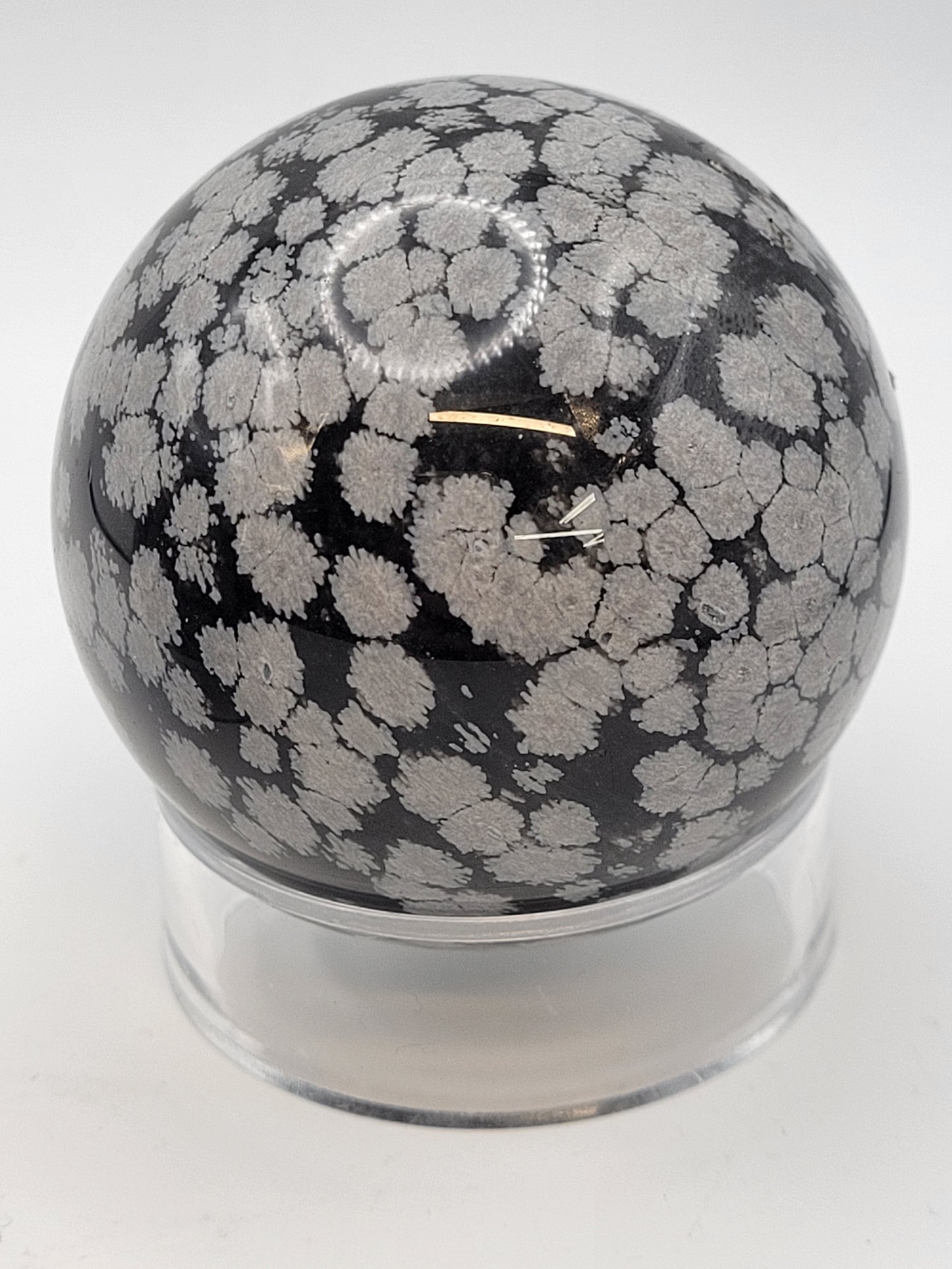 Snowflake Obsidian sphere