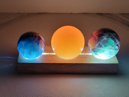 Lighted sphere holder (3 sphere)